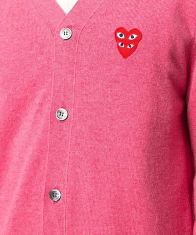 Comme Des Garçons Play Logo-Embellished Cardigan