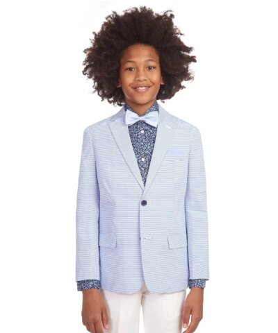 Tommy Hilfiger Big Boys Horizontal Stripe Seersucker Blazer