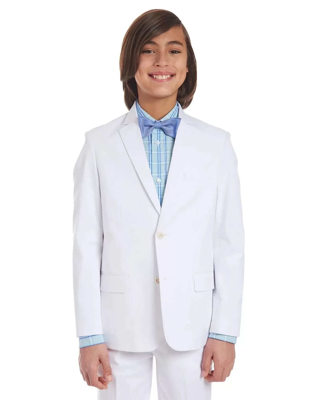 Tommy Hilfiger Big Boys Stretch White Twill Suit Jacket