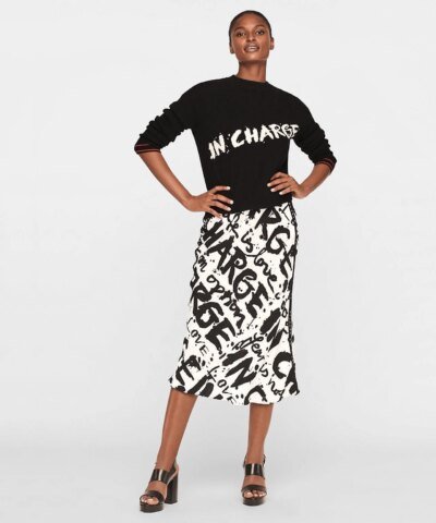 DVF Mae Crepe Midi Skirt