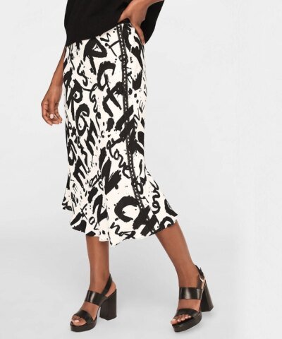 DVF Mae Crepe Midi Skirt