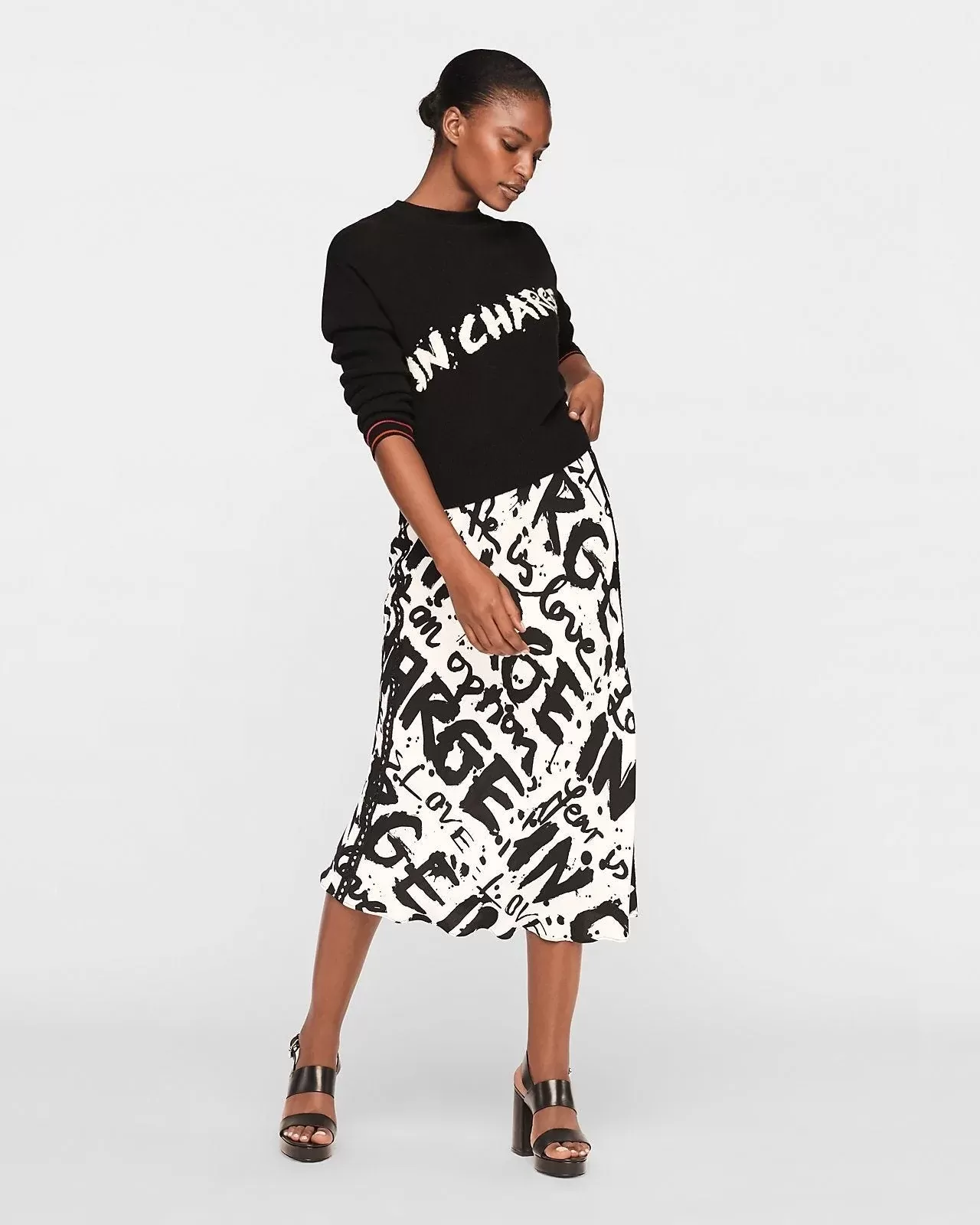 DVF Mae Crepe Midi Skirt