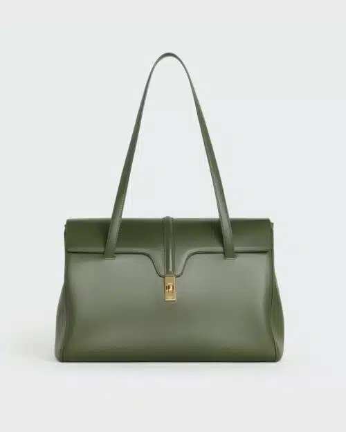 Celine Large Soft 16 Bag In Smooth Calfskin In Khaki