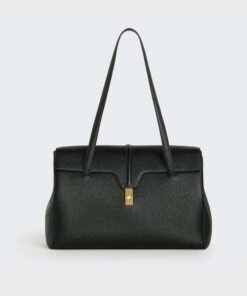 Celine Large Soft 16 Bag In Smooth Calfskin In Black
