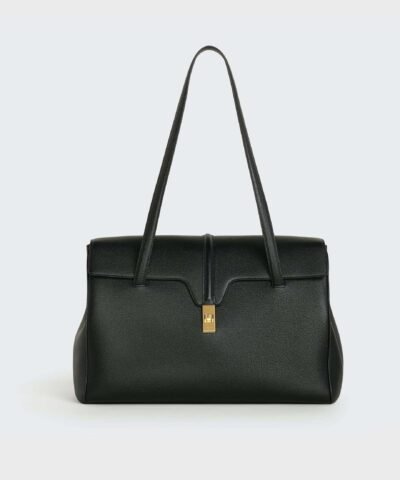 Celine Large Soft 16 Bag In Smooth Calfskin In Black