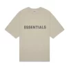 Essentials Men's Boxy T-Shirt Applique Logo Olive/Khaki