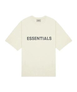 Essentials Boxy T-Shirt Applique Logo Buttercream