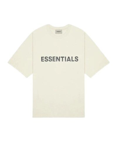 Essentials Boxy T-Shirt Applique Logo Buttercream