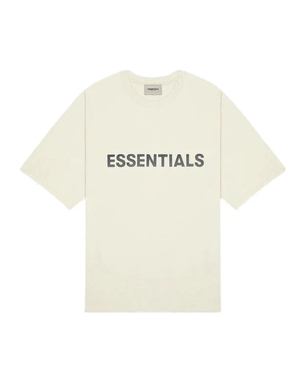 Essentials Boxy T-Shirt Applique Logo Buttercream