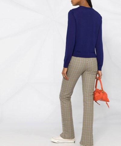 PS Paul Smith Floral-Button Round-Neck Cardigan