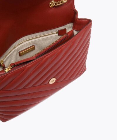Tory Burch Kira Chevron Convertible Shoulder Bag, Red