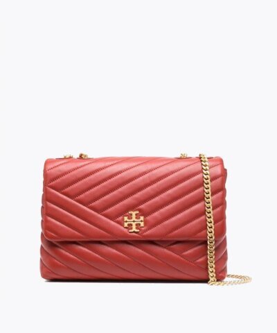 Tory Burch Kira Chevron Convertible Shoulder Bag, Red