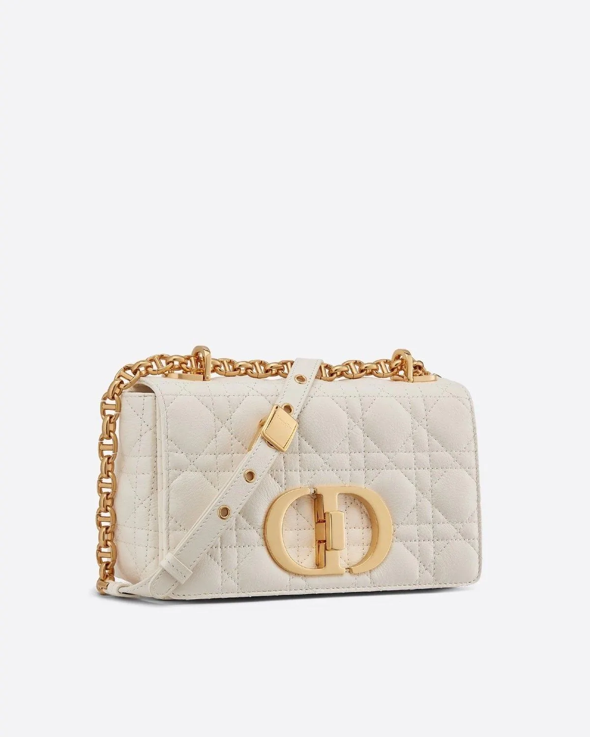 Dior Small Caro Bag Ivory Soft Cannage Calfskin
