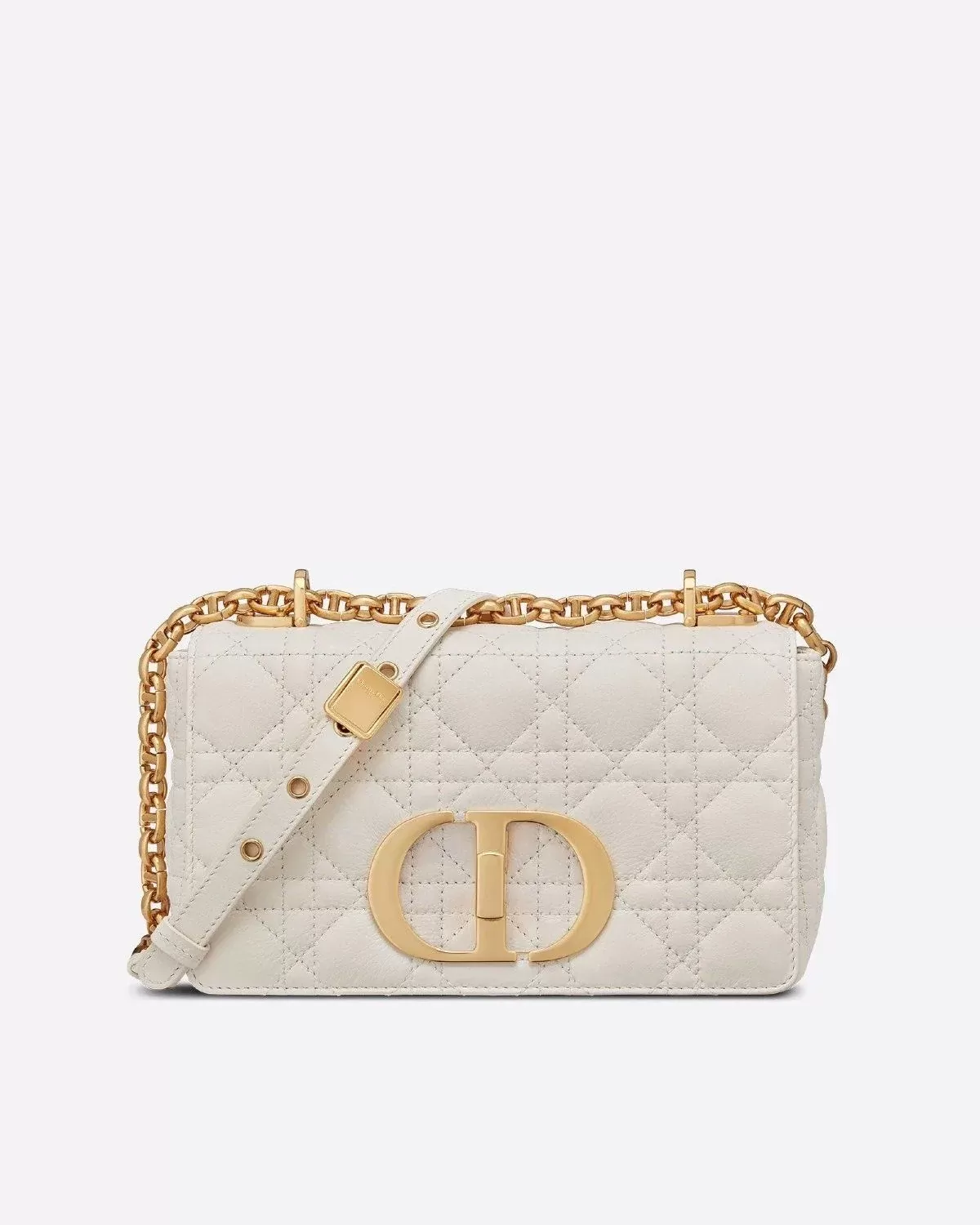 Dior Small Caro Bag Ivory Soft Cannage Calfskin