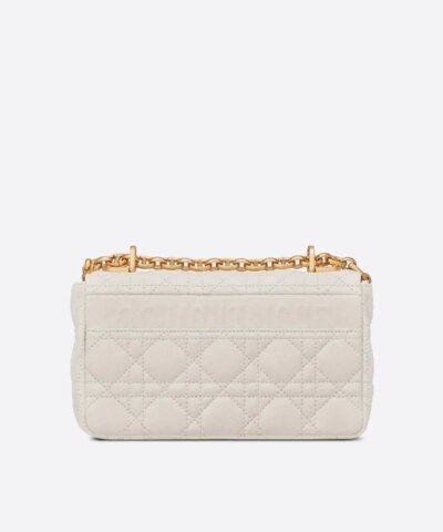 Dior Small Caro Bag Ivory Soft Cannage Calfskin