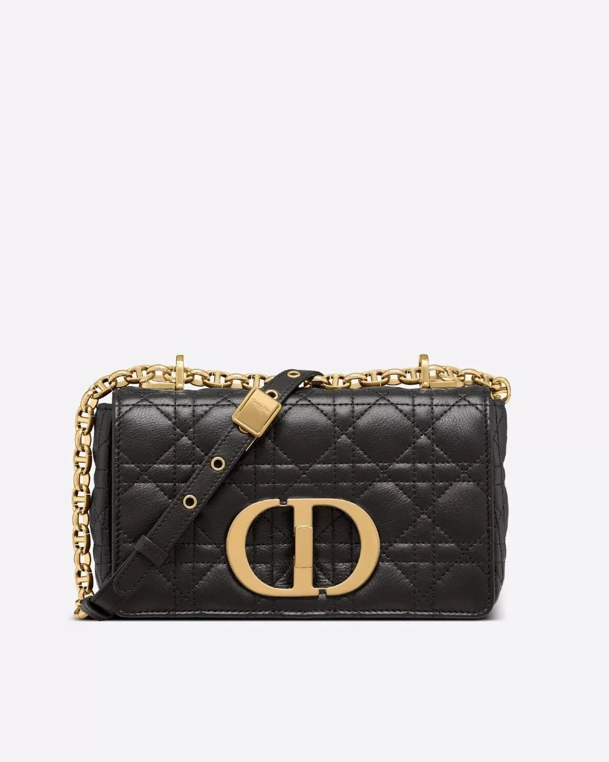 Dior Small Caro Bag Black Soft Cannage Calfskin