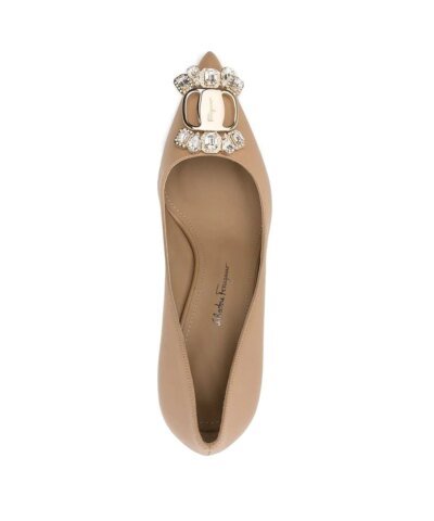 Salvatore Ferragamo Hailey Crystal-Embellished 100mm Pumps