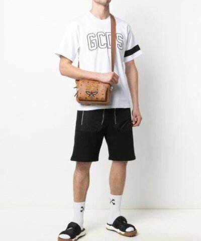 MCM Men's Klassik Geo Laurel Small Crossbody