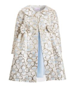 Blueberi Boulevard Little Girls 2-Pc. Floral Brocade Coat & Dress Set
