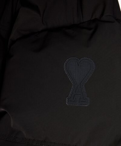 Ami Paris Men's Black Hooded Down Jacket