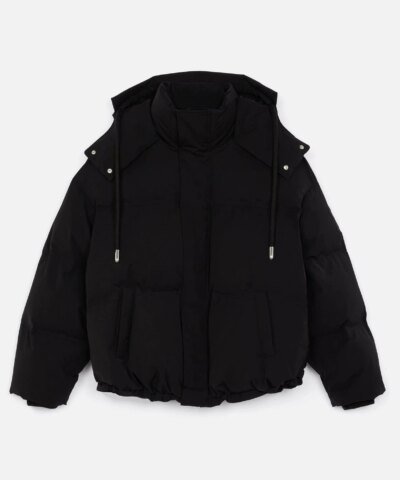 Ami Paris Men's Black Hooded Down Jacket