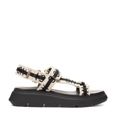 Stuart Weitzman Zoelie Logo Flat Sandals