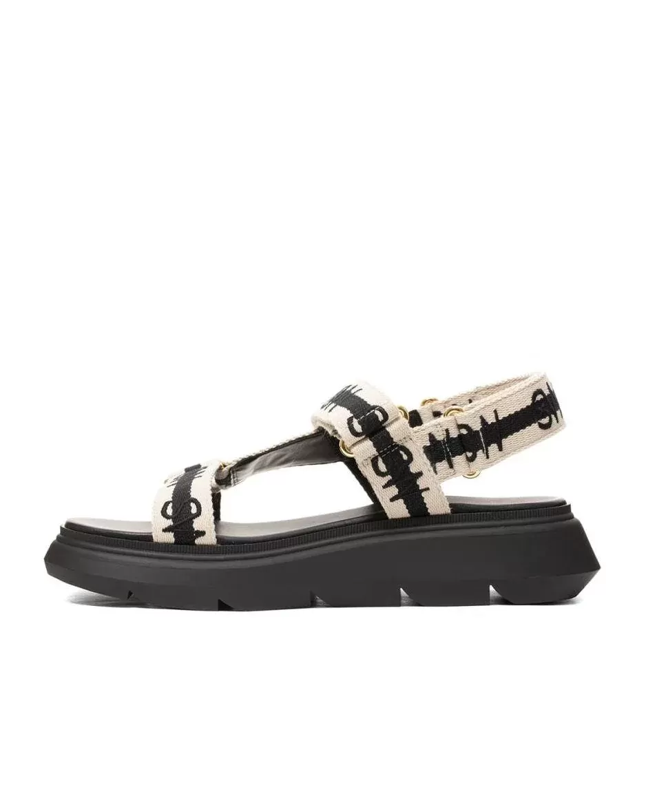 Stuart Weitzman Zoelie Logo Flat Sandals