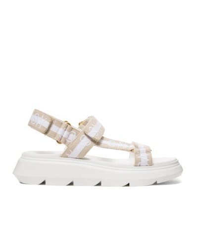 Stuart Weitzman Zoelie Logo Flat Sandals