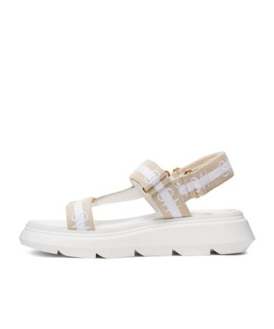 Stuart Weitzman Zoelie Logo Flat Sandals