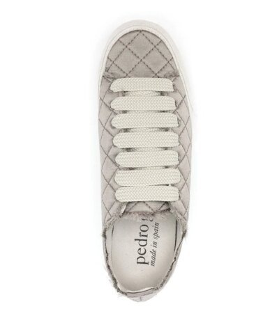 Pedro Garcia Pris 'Trapunto' Satin Sneaker, Ash Satin