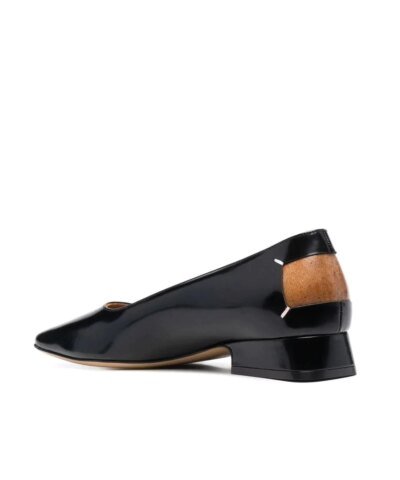 Maison Margiela Black Square-Toe Ballerina Shoes