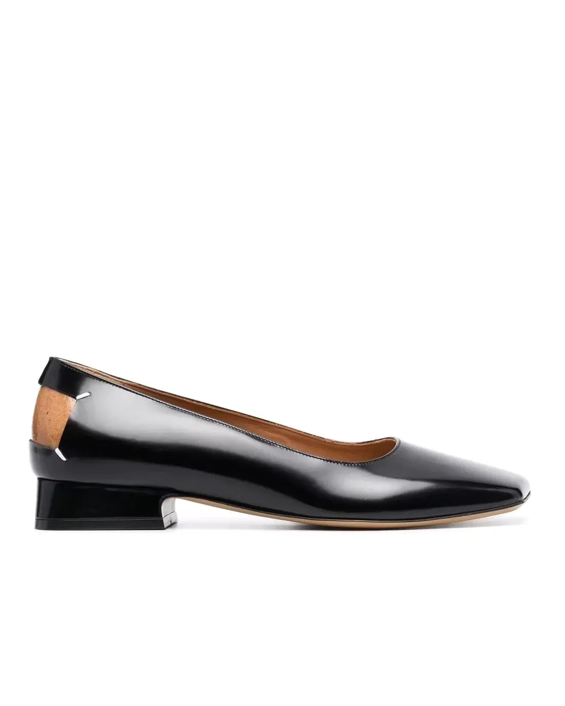 Maison Margiela Black Square-Toe Ballerina Shoes