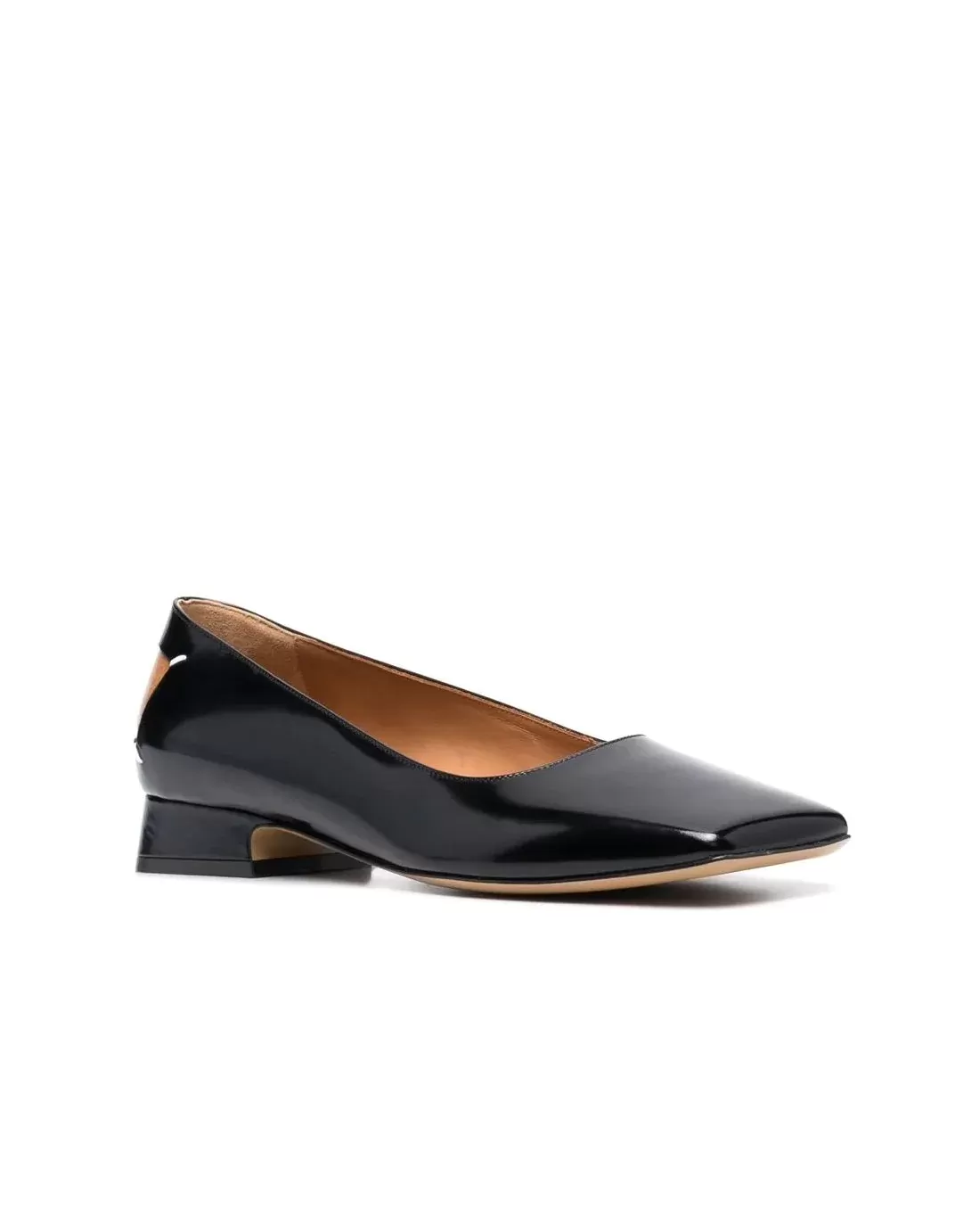 Maison Margiela Black Square-Toe Ballerina Shoes