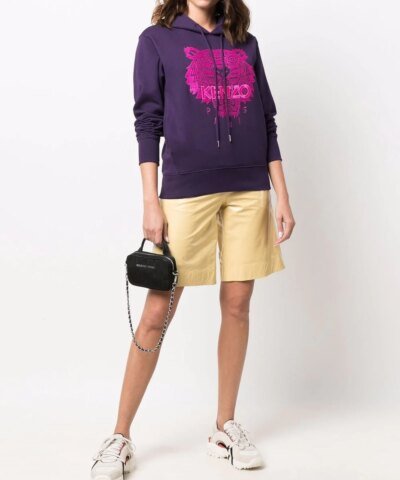 Kenzo Tiger-Logo Print Hoodie Sweatshirt