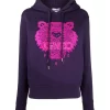 Kenzo Tiger-Logo Print Hoodie Sweatshirt