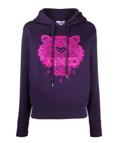 Kenzo Tiger-Logo Print Hoodie Sweatshirt
