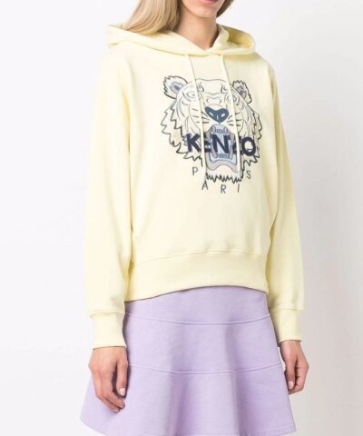 Kenzo Logo-Embroidered Cotton Hoodie