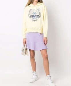 Kenzo Logo-Embroidered Cotton Hoodie