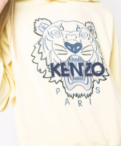 Kenzo Logo-Embroidered Cotton Hoodie