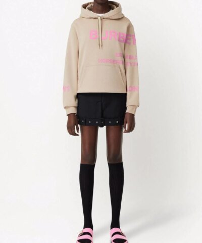 Burberry Women's Horseferry Print Cotton Oversized Hoodie