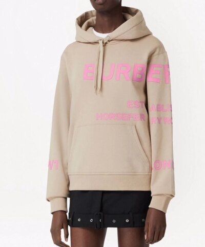 Burberry Women's Horseferry Print Cotton Oversized Hoodie