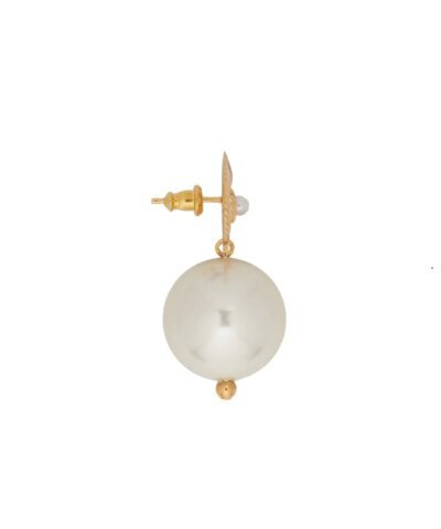 Simone Rocha Bow Detail Faux Pearl Drop Earrings