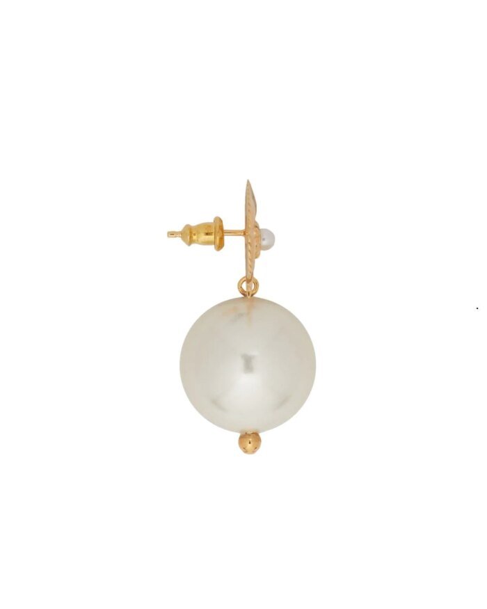 Simone Rocha Bow Detail Faux Pearl Drop Earrings