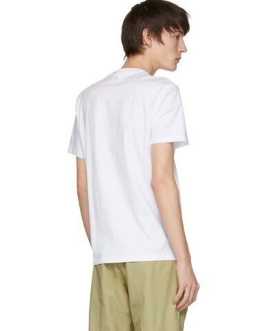 AMI Paris Crew Neck T-Shirt Smiley Patch, White