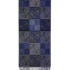 Loewe Fringed Wool and Cashmere-blend Jacquard Scarf, Blue/Grey