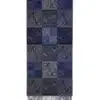 Loewe Fringed Wool and Cashmere-blend Jacquard Scarf, Blue/Grey