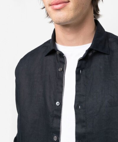 Emporio Armani Linen Long-Sleeve Shirt