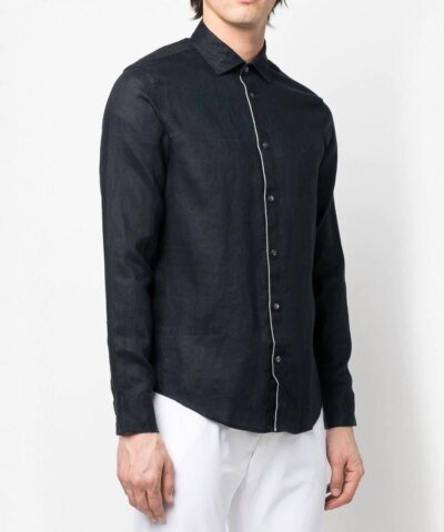 Emporio Armani Linen Long-Sleeve Shirt
