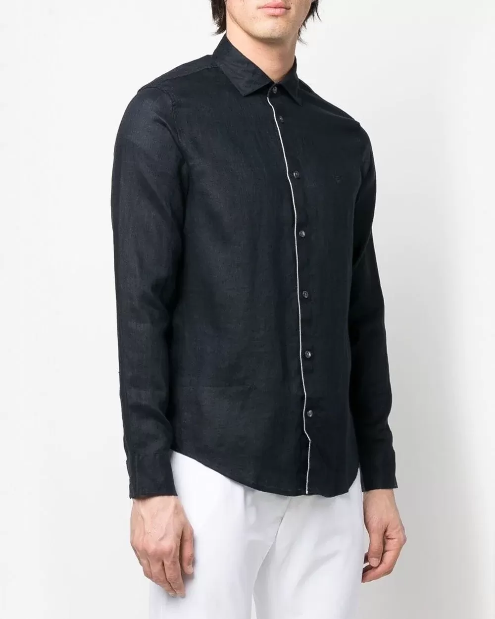 Emporio Armani Linen Long-Sleeve Shirt