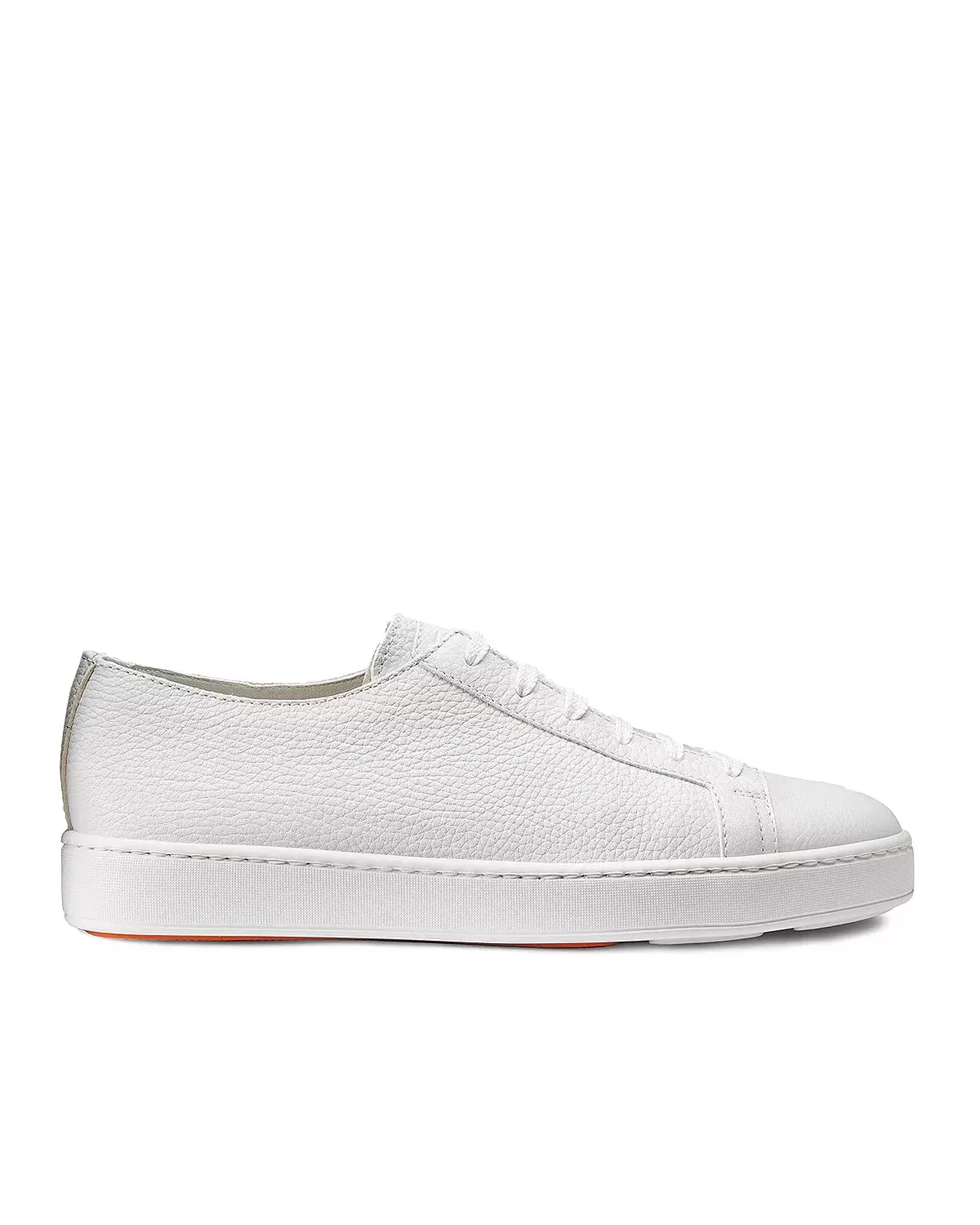 Santoni Men's White Lace-Up Low-Top Sneakers